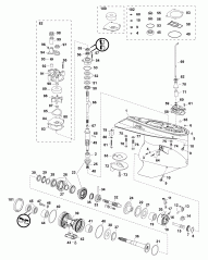 07-1_, M2-type,   (07-1_gearcase, M2-type, Counter Rotation)