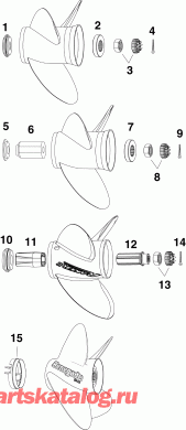   EVINRUDE E225DPXAAD  -   , All V6 - propeller Hardware, All V6