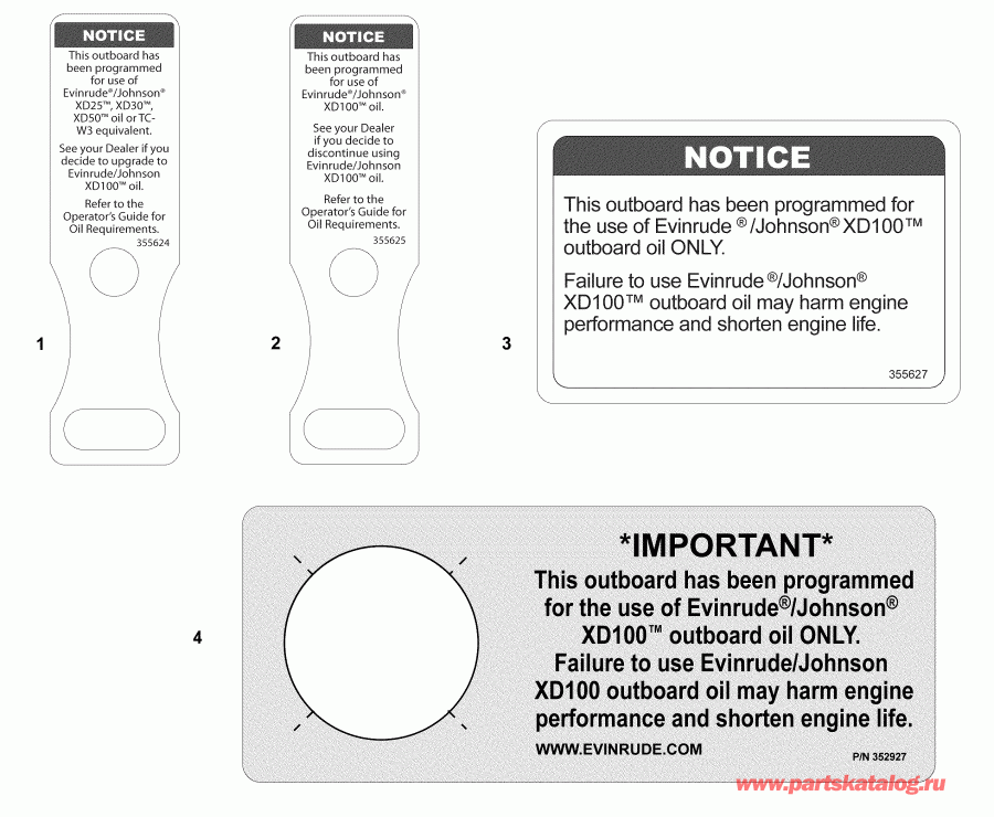  EVINRUDE E300DPXAAB  - oil Tags & Labels - oil Tags & ��������