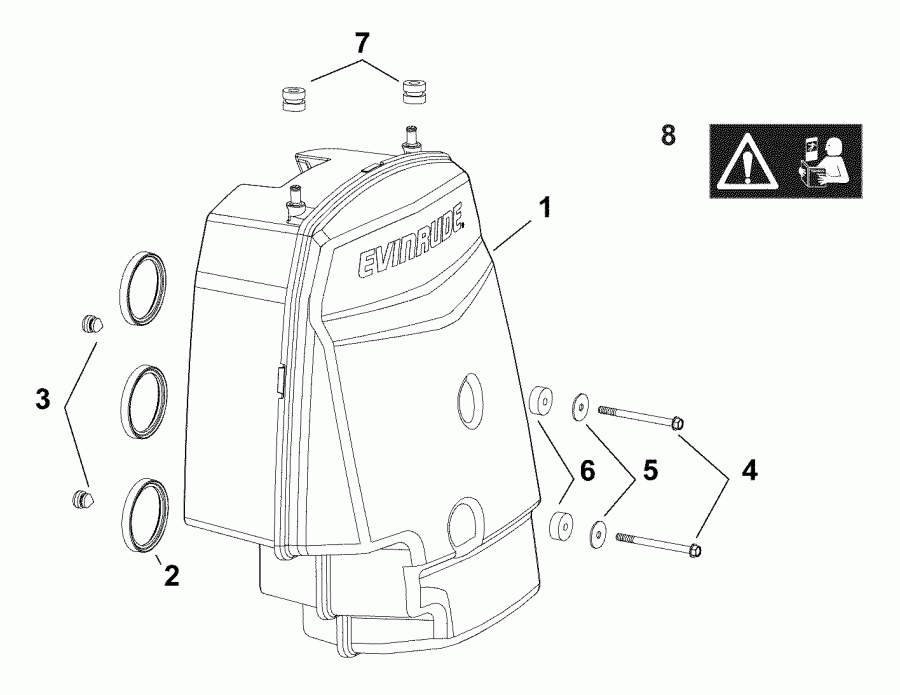 ��������� �������� ����� Evinrude E300DPZAAB  - air ��������� - air Silencer