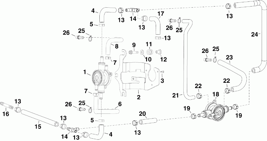  Evinrude E300DSLAAD  - �������� ��������� ����� (3.4 L) / fuel Lift Pump (3.4 L)