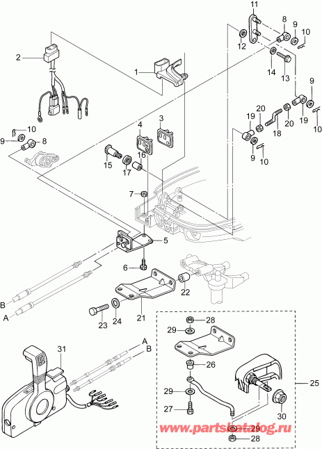 �������� ��������� ����� ������� B10EGL4ABA  - shift & Throttle Linkage (egl, Pgl Models) / ������������� & ����������� ��������age (egl, Pgl Models)