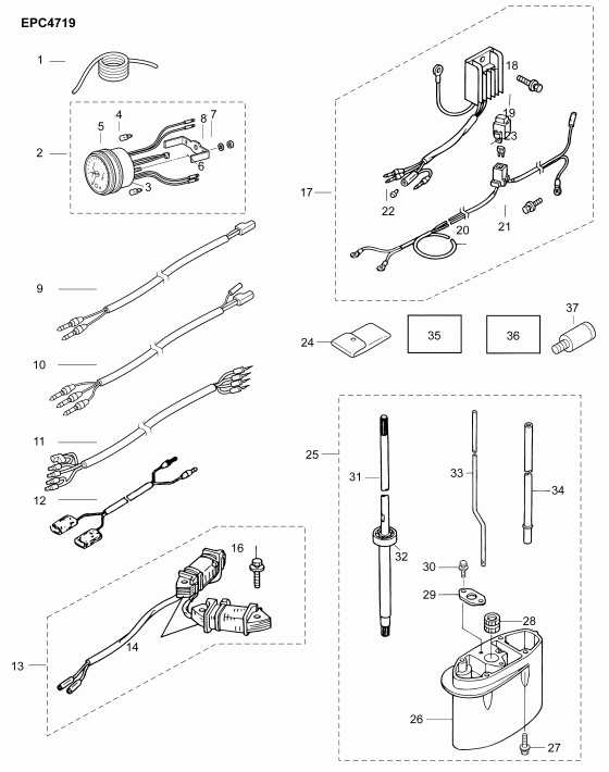 ��������� EVINRUDE B10RG4ABB  - accessories / ����������