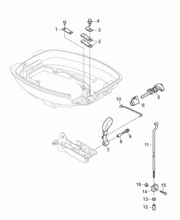    EVINRUDE B15RG4ABA  - shift Linkage (tiller Models) -   (tiller Models)