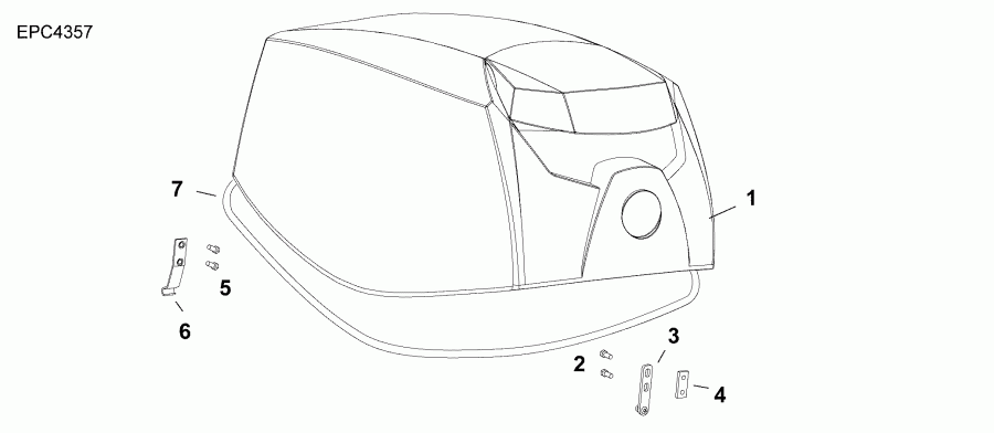 ��������� ����� EVINRUDE B30MRLABB  - engine Cover / ������ ��������� (�����)