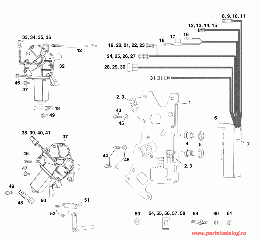 ����� Evinrude DE150PXABA  - electronic Shift And Throttle