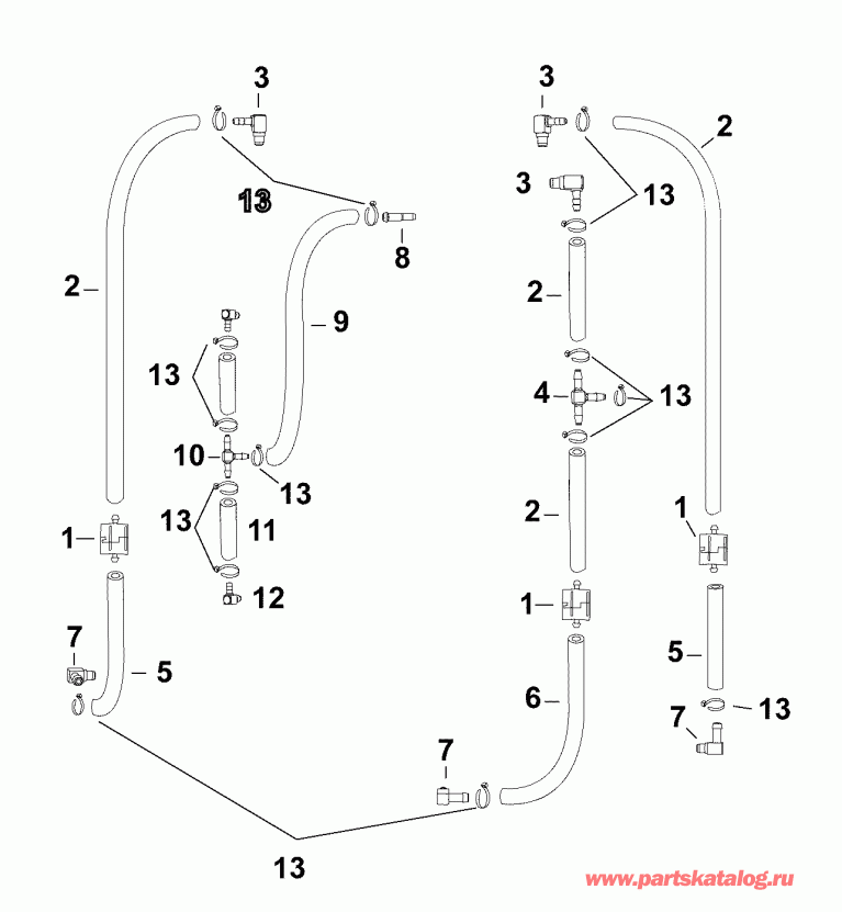  Evinrude DE150PXABA  - oil Recirculation System