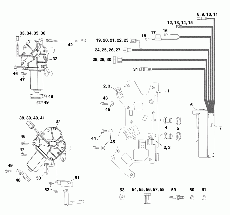   EVINRUDE DE200PXABG  - electronic Shift And Throttle