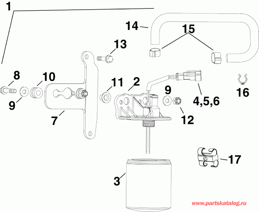 ��������� EVINRUDE DE300PXABA  - fuel Filter - ��������� ������