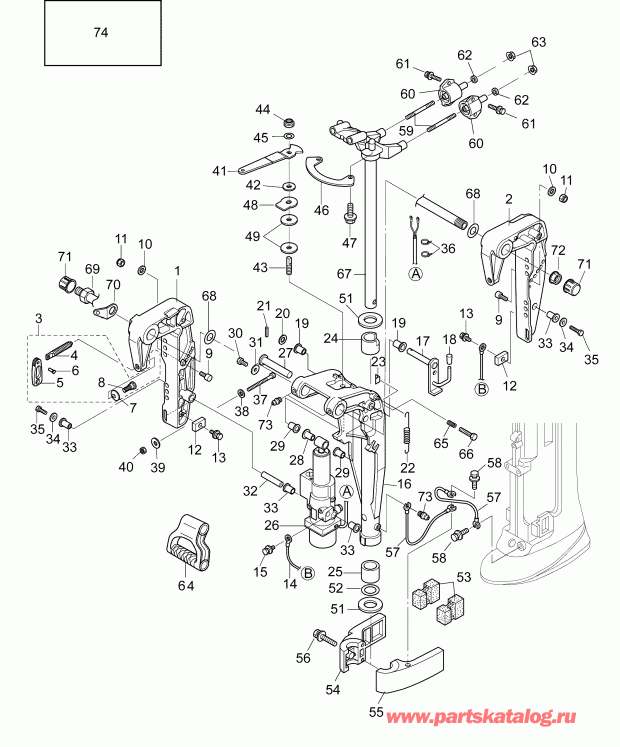     E10PGL4ABA  - stern &   (pgl, Tpl, Models) - stern & Swivel Bracket (pgl, Tpl, Models)