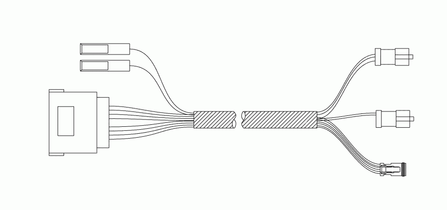  Evinrude E10PGL4ABB  - mws To Portable Adapter Harness