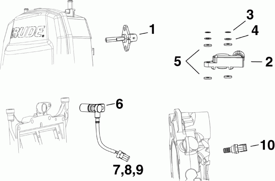    EVINRUDE E115DCXABA  - sensors