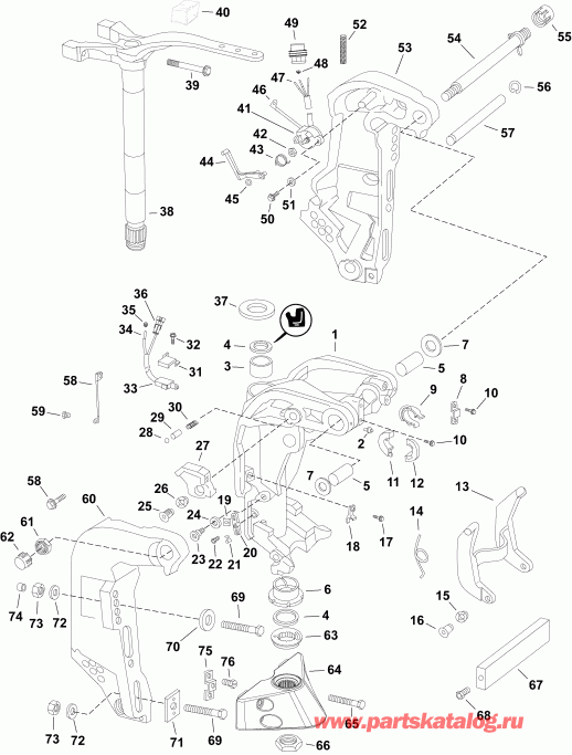  Evinrude E130DPLABA  -   / swivel Bracket