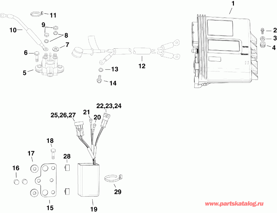 ��������� Evinrude E135HSLABA  - electrical Components