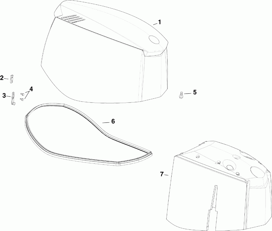 �������� ��������� ����� EVINRUDE E150DPXABA  - ������ ��������� (�����) - engine Cover