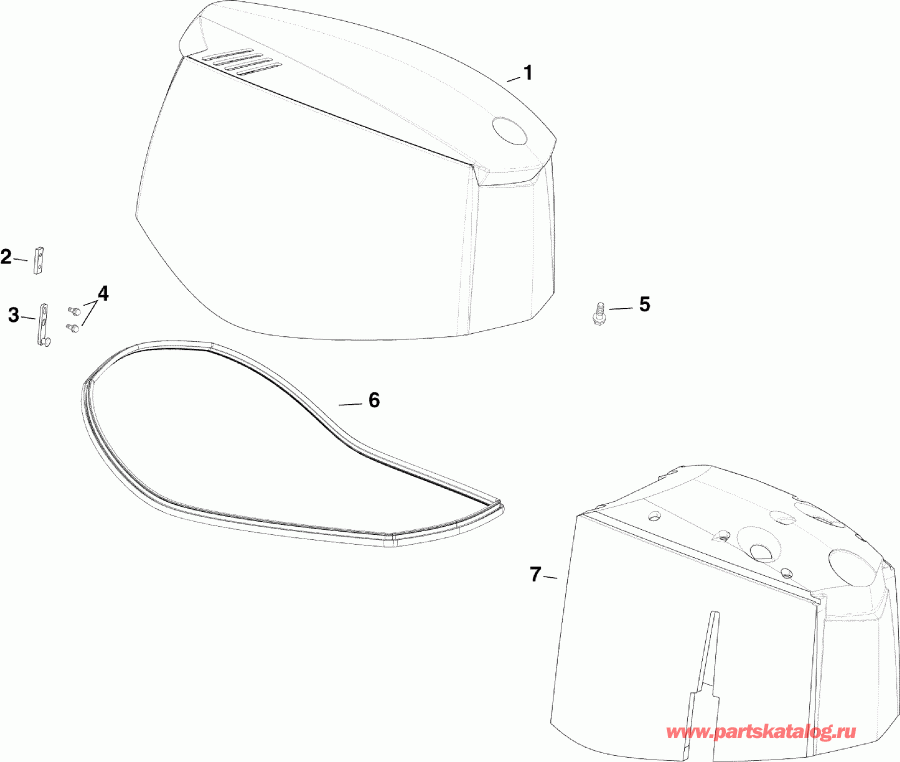 ��������� ����� EVINRUDE E150HSLABB  - engine Cover - ������ ��������� (�����)