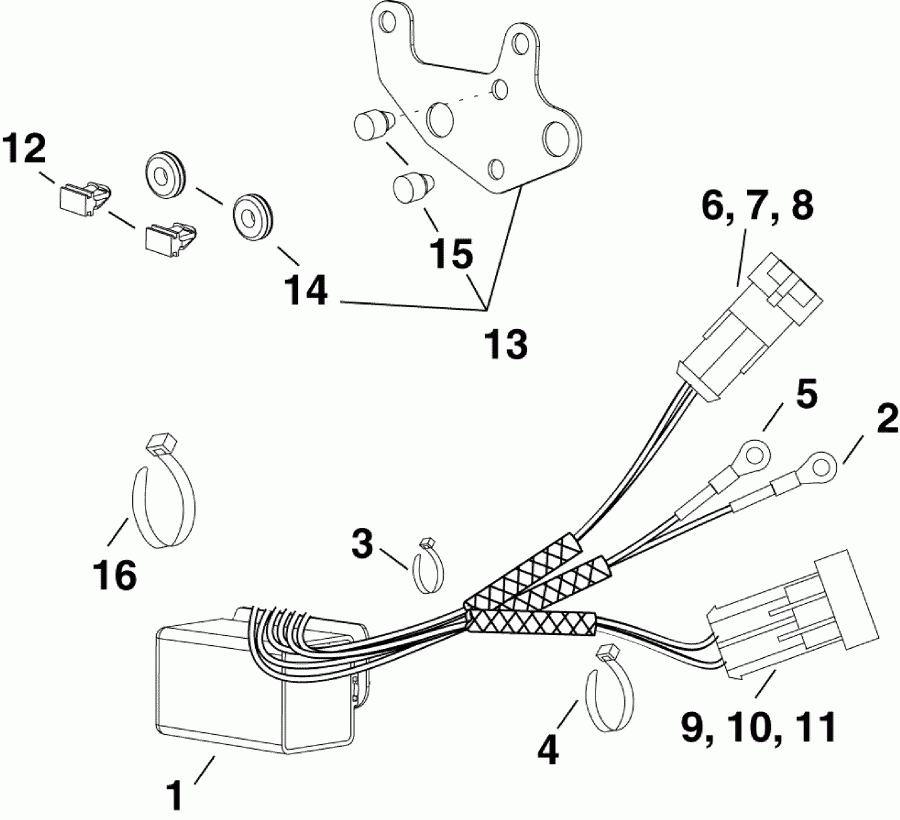   Evinrude E15HPGLABA  - trim & Tilt 