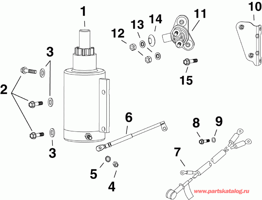  EVINRUDE E15HPGXABF  - electric Starter & Solenoid