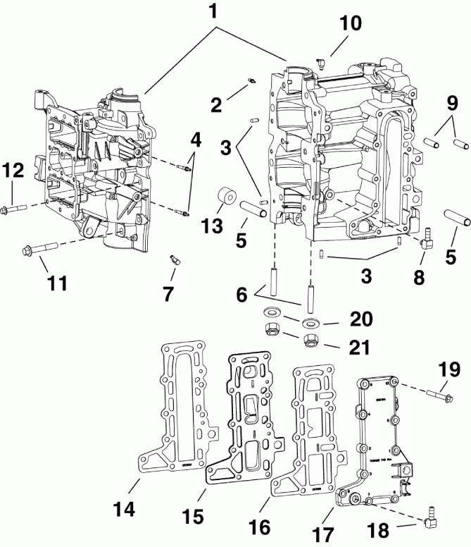    E15HPSLABA  - cylinder & Crankcase /  &  