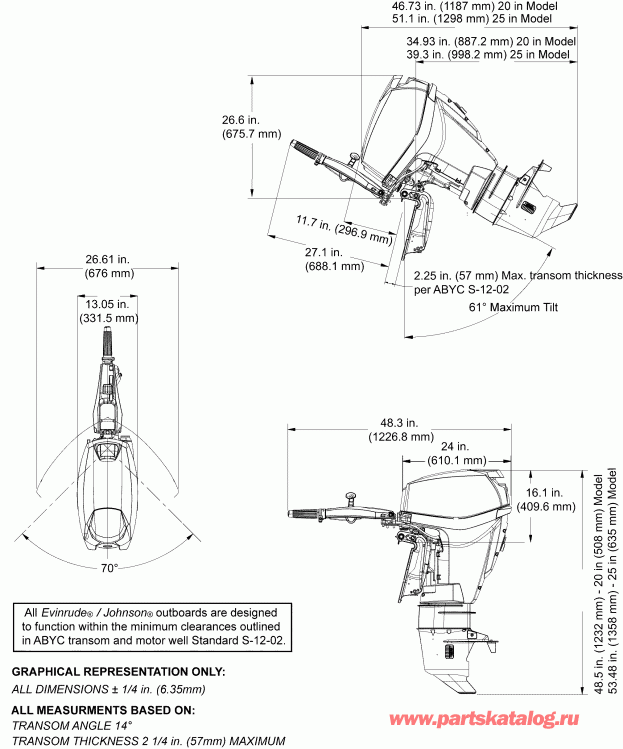 ��������� �������� ����� EVINRUDE E15HTGLABA  - ���������� ��������, Tiller Steer / Power Tilt, Tiller Steer