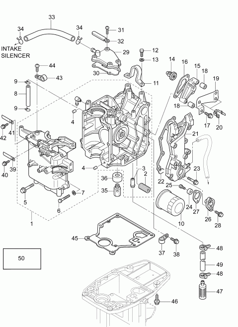   Evinrude E15PGL4ABB  - cylinder & Crankcase Assembly -  &    