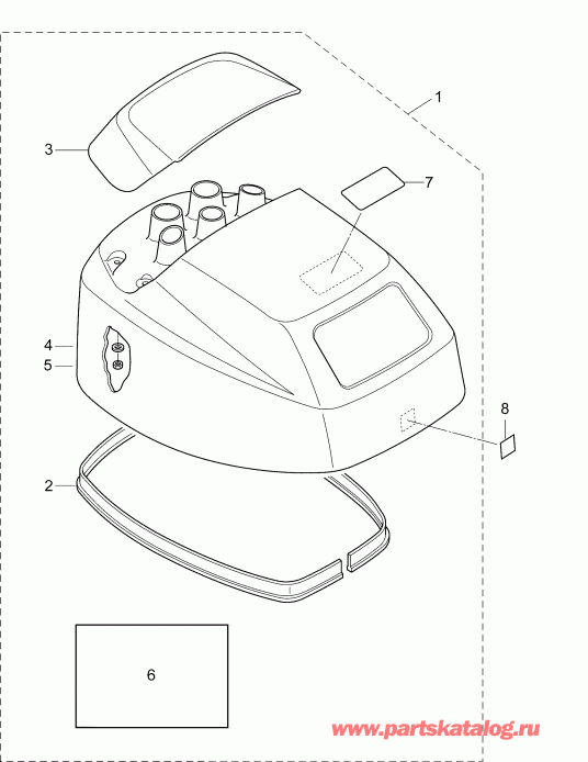   EVINRUDE E15TEG4ABB  -     () - upper Engine Cover