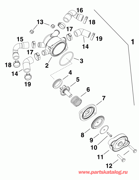    Evinrude E200DGLABB  -     - water Pressure Relief Valve