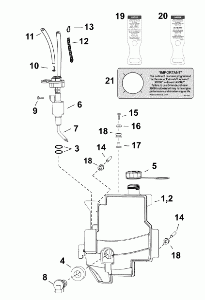 ����� ������� E25DTSLABA  - oil Tank & Pump / �������� ��� & �����