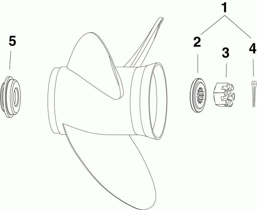  Evinrude E30DRGLABF  - propeller Hardware