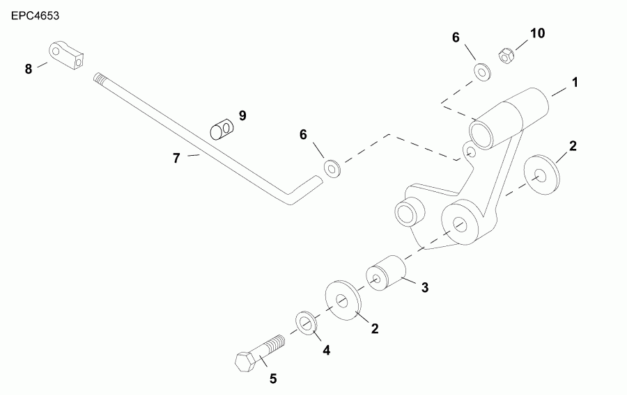 ��������� �������� ����� Evinrude E30MALABA  - ����� ������������ - shift Lever