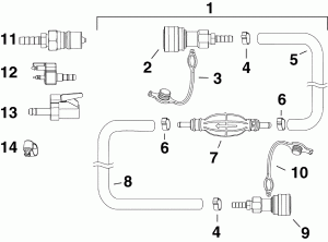 03-0_��������� ����� & ��������� ����� � ������ � ������������ (03-0_fuel Hose & Primer Bulb Assy)