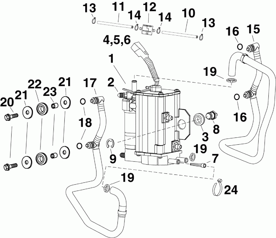 �������� ����� EVINRUDE E55MRLABF  - fuel Pump & Vapor Separator / ��������� ����� & ��������������