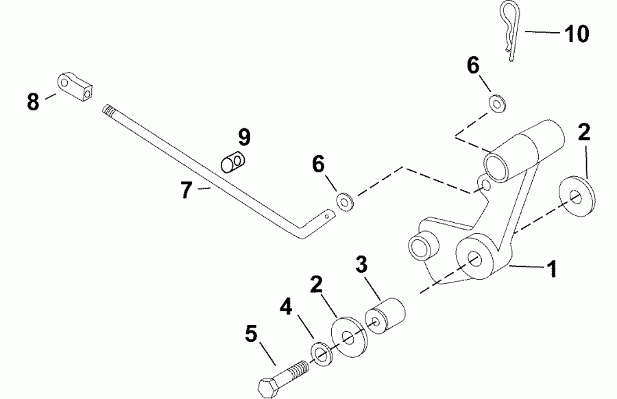 ��������� �������� ����� EVINRUDE E55MRLABF  - shift Lever - ����� ������������