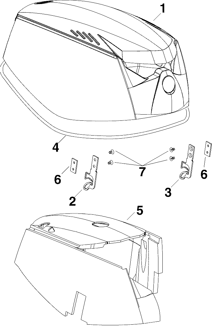  Evinrude E60DSLABA  -   () - engine Cover