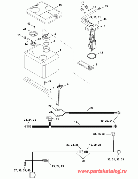 ��������� Evinrude E90SLABA  - remote Oil Tank