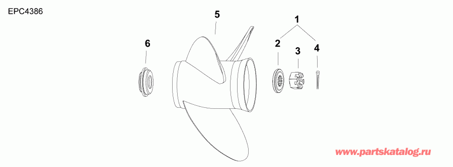 �������� ����� EVINRUDE B30MRLAFA  - �������� �������� ����� - propeller Hardware