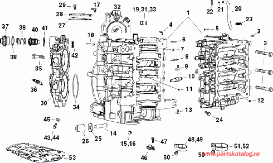    EVINRUDE E115DGLAFG  - cylinder & Crankcase