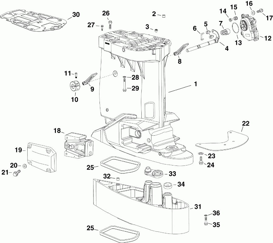    EVINRUDE E115DGLAFG  - exhaust Housing