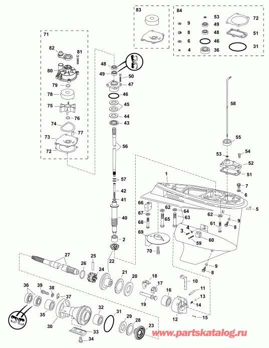   E115DGLAFG  - gearcase, (0.42 Ratio) S2-type - , (0.42 Ratio) S2-type
