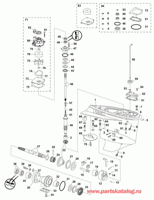 �������� ��������� ����� ������� E130DGLAFB  - gearcase, (0.50 Ratio) S2-type - ��������, (0.50 Ratio) S2-type