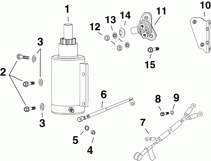  EVINRUDE E25DGTEAFB  - electric Starter & Solenoid - �������������� & Solenoid