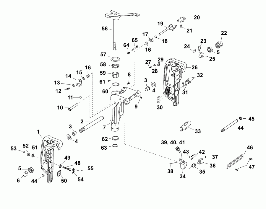��������� ����� EVINRUDE E40DHSLAFB - ITALY ONLY  - swivel Bracket (dp, Ds, Dt)