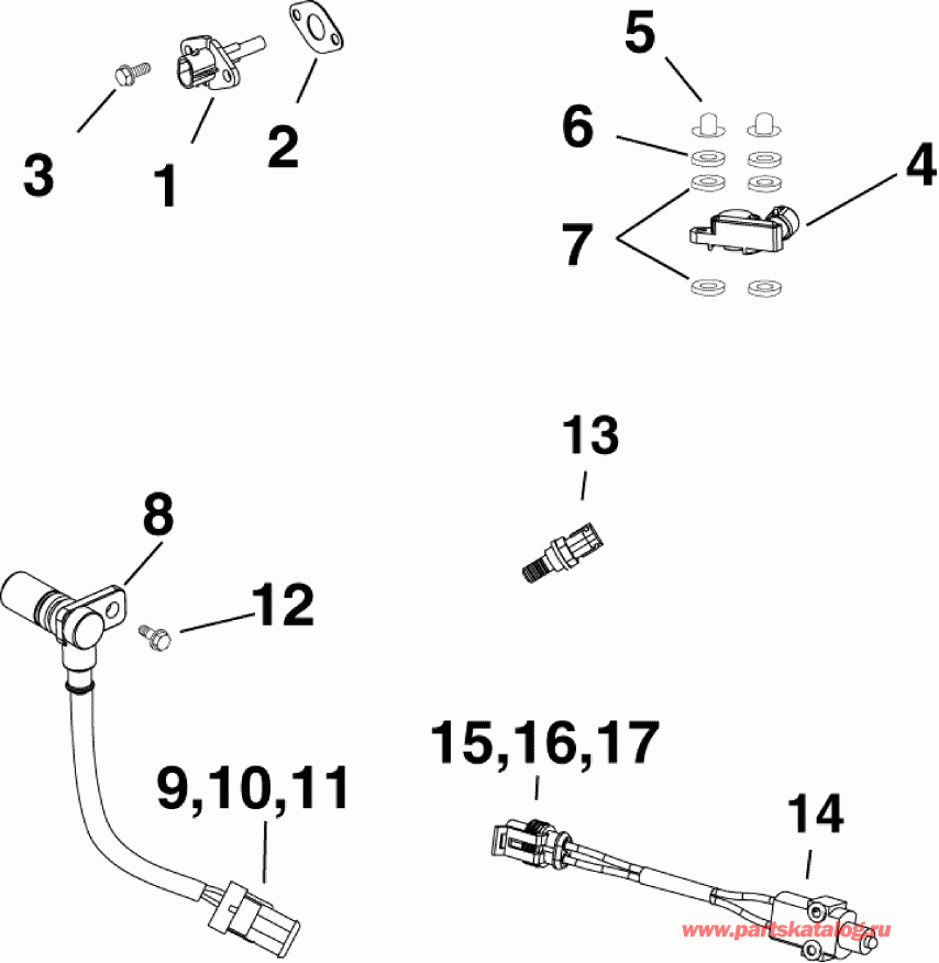    EVINRUDE E40DPLAFB  - sensors / 