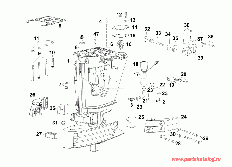�������� ��������� ����� ������� E40DSLAFB  - exhaust Housing - ���������� �������