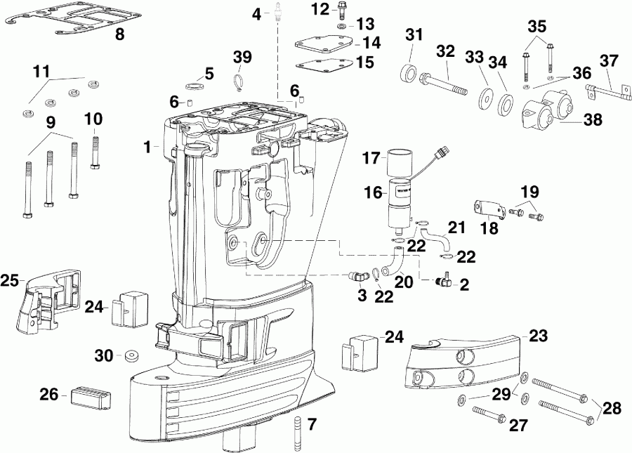 ��������� �������� ����� ������� E55MJRLAFA  - exhaust Housing / ���������� �������