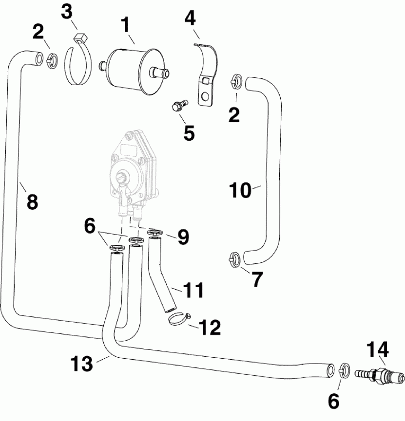 �������� ����� EVINRUDE E55MJRLAFB  - fuel Filter - ��������� ������