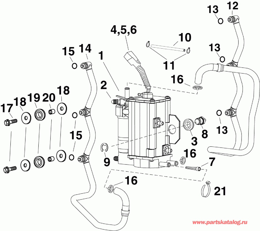 ��������� ����� EVINRUDE E60DPJLAFB  - ��������� ����� & �������������� - fuel Pump & Vapor Separator