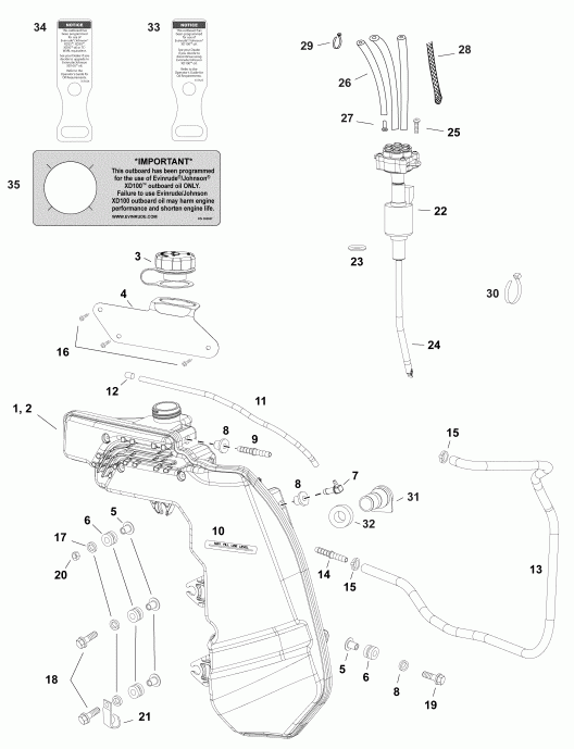��������� ��������� ������� E90SLAFA  - �������� ��� & ����� (pontoon Series) - oil Tank & Pump (pontoon Series)
