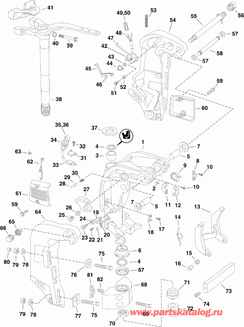   EVINRUDE DE300CXISF  - ivel Bracket - ivel 