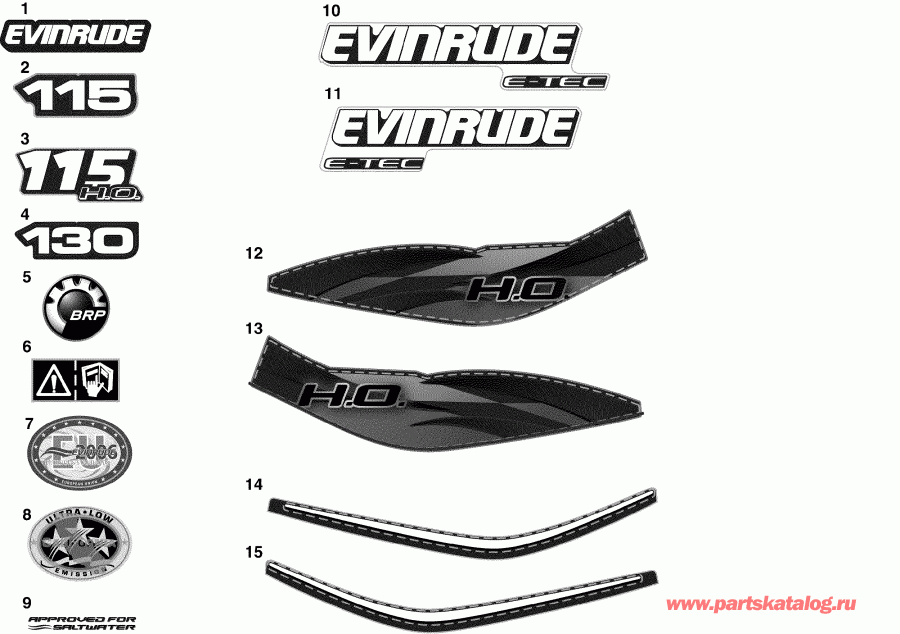  Evinrude E115DBXIIB  - Blue - �������